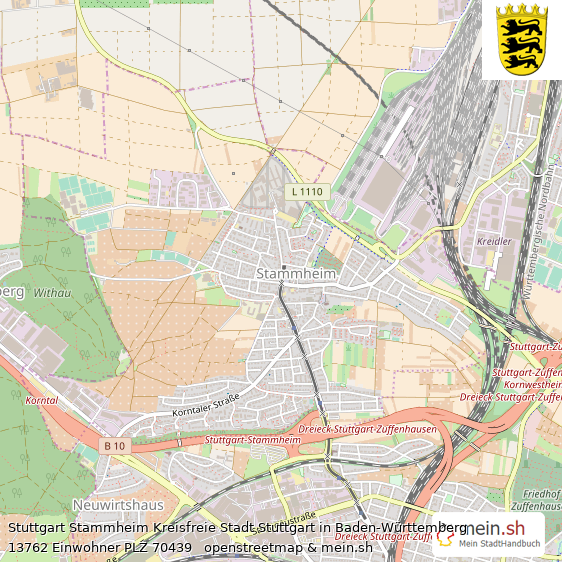 Stuttgart Stammheim  Lageplan